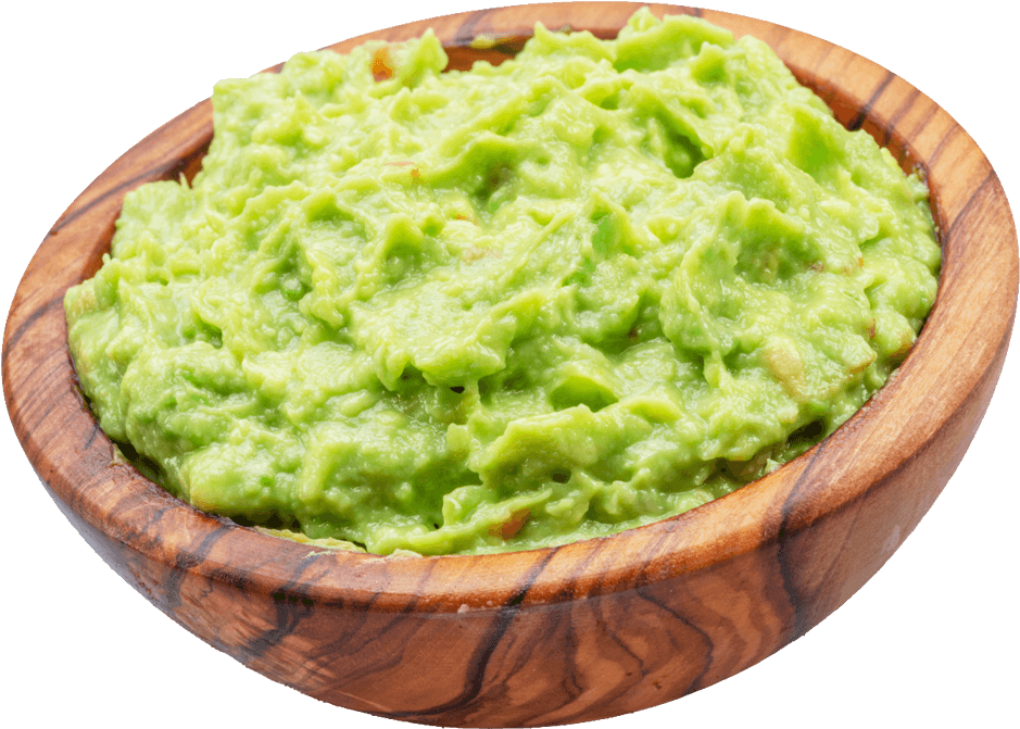 A bowl of guacamole.